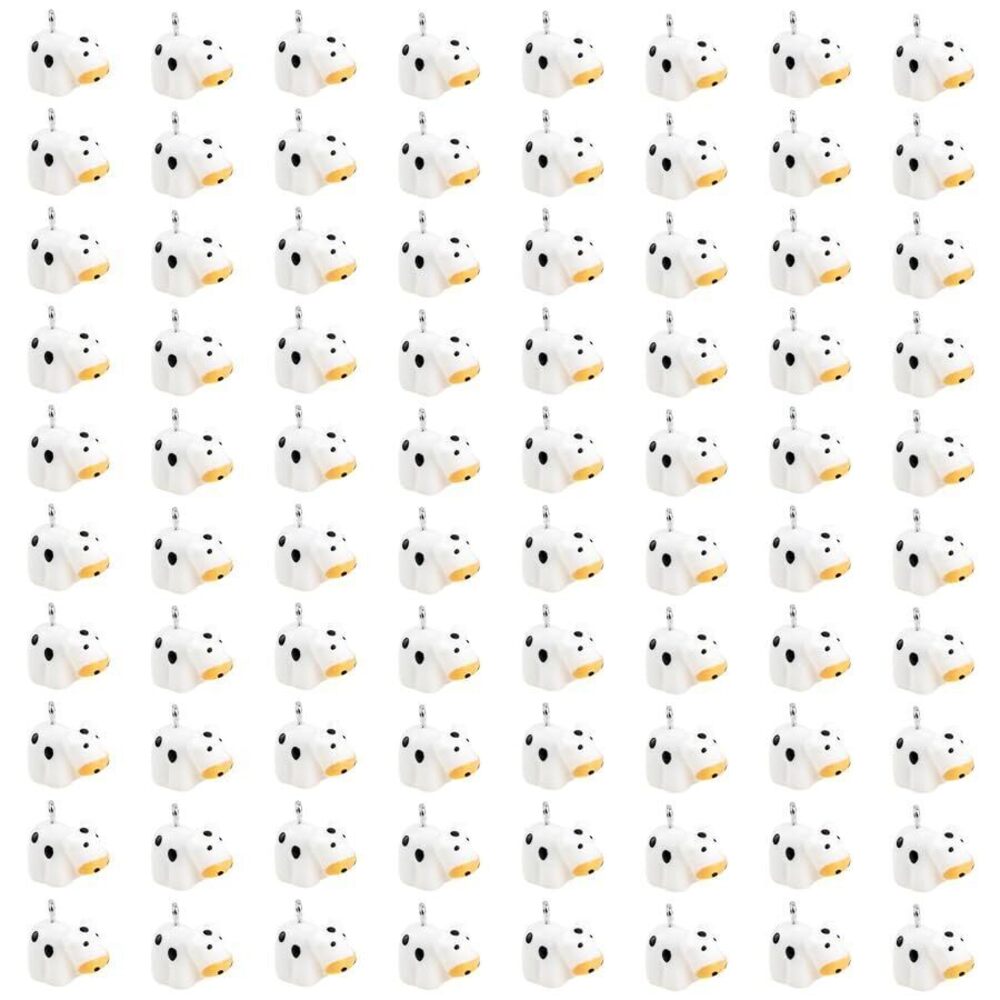 5488 80 Pack Mini Cow Resin Charms Pendant Cute Black White Animal Dangle